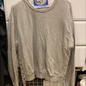 honey punch small tie sweatshirt